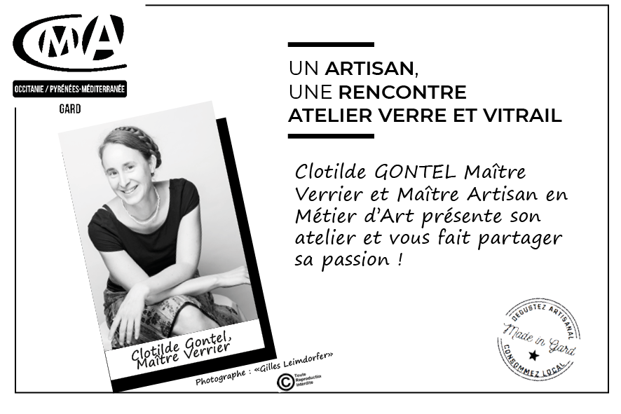 Clotilde GONTEL Maître Verrier, Maître Artisan en Métier d’Art présente son atelier et vous fait partager sa passion !