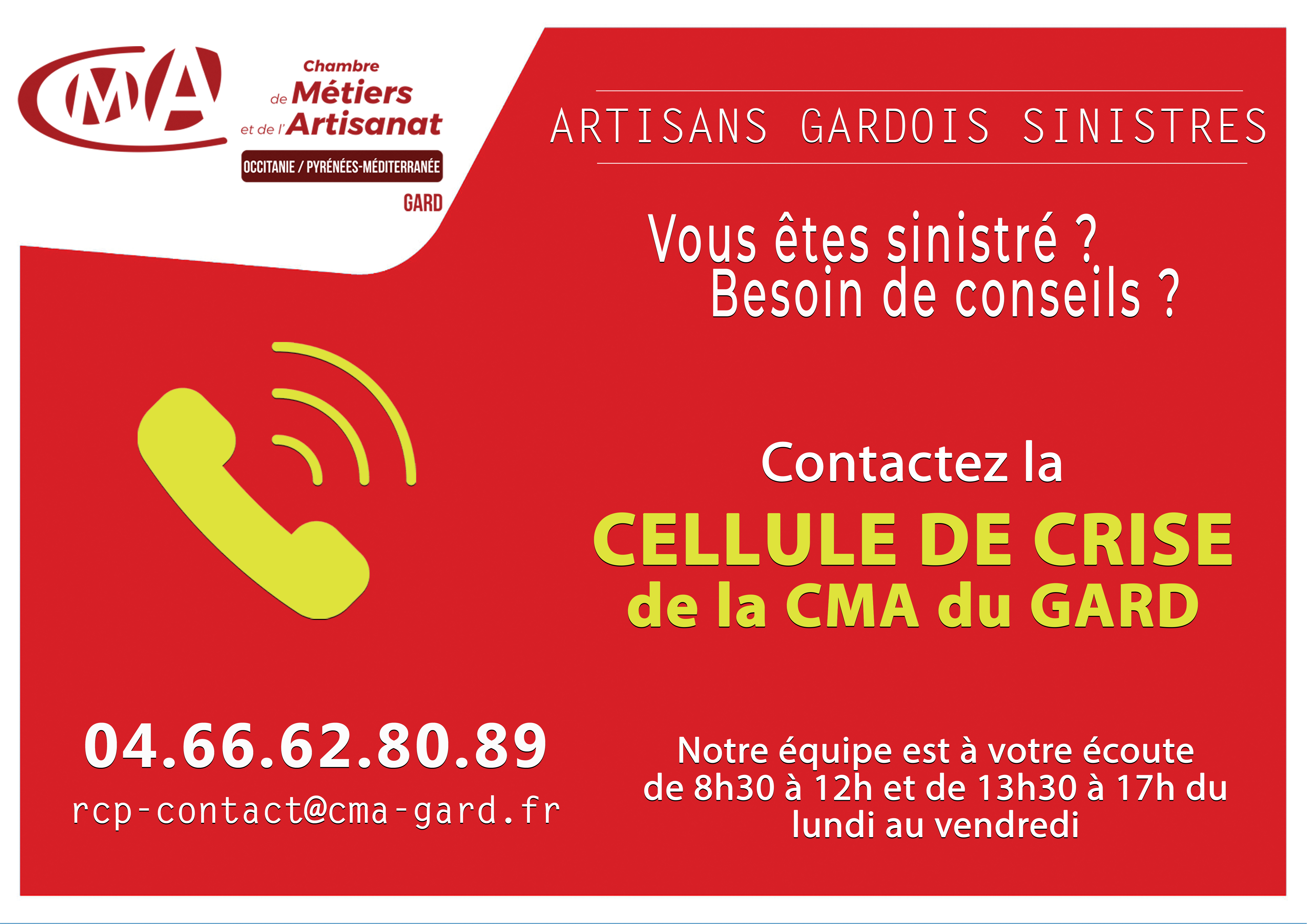 AFFICHE - Cellule de crise Inondations Sept 2022