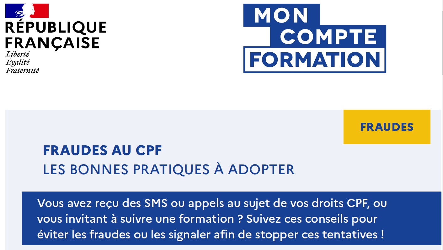 FRAUDES AU CPF LES BONNES PRATIQUES À ADOPTER