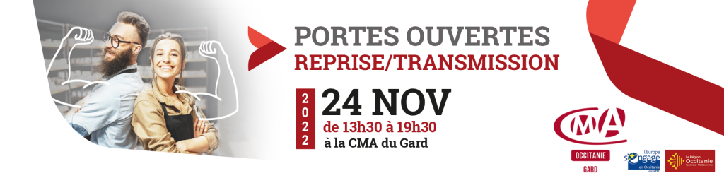 Portes Ouvertes "REPRISE/TRANSMISSION " : Je deviens mon propre patron !