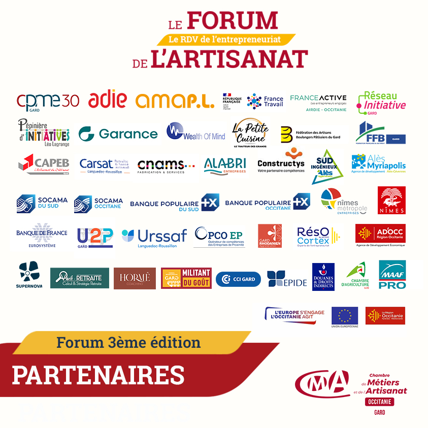 Partenaires du forum de l'Artisanat