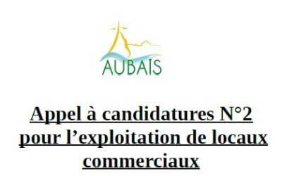 Appel à candidatures pour l'exploitation de locaux commerciaux