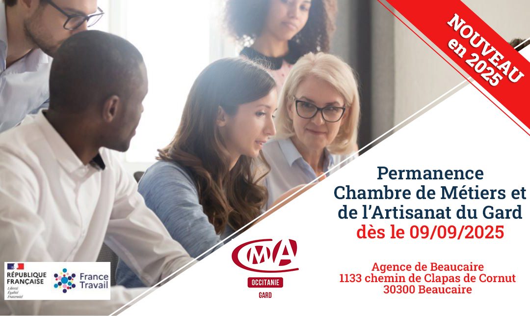 NOUVEAU : Permanence à France travail beaucaire