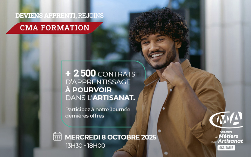L’Artisanat forme et recrute : plus de 2500 postes à pourvoir