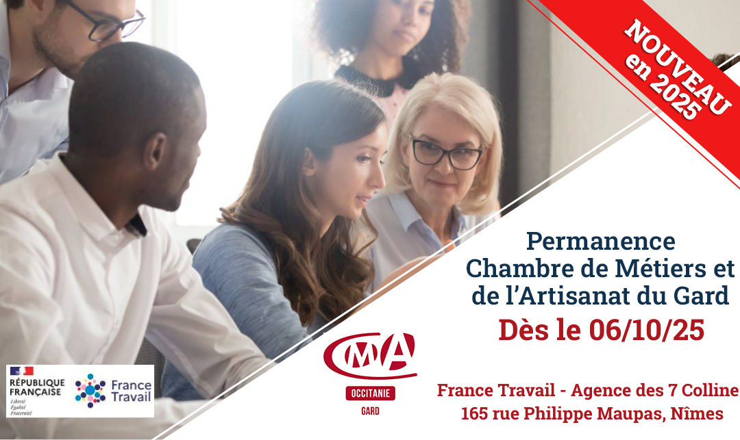 NOUVEAU : Permanence à France travail nîmes